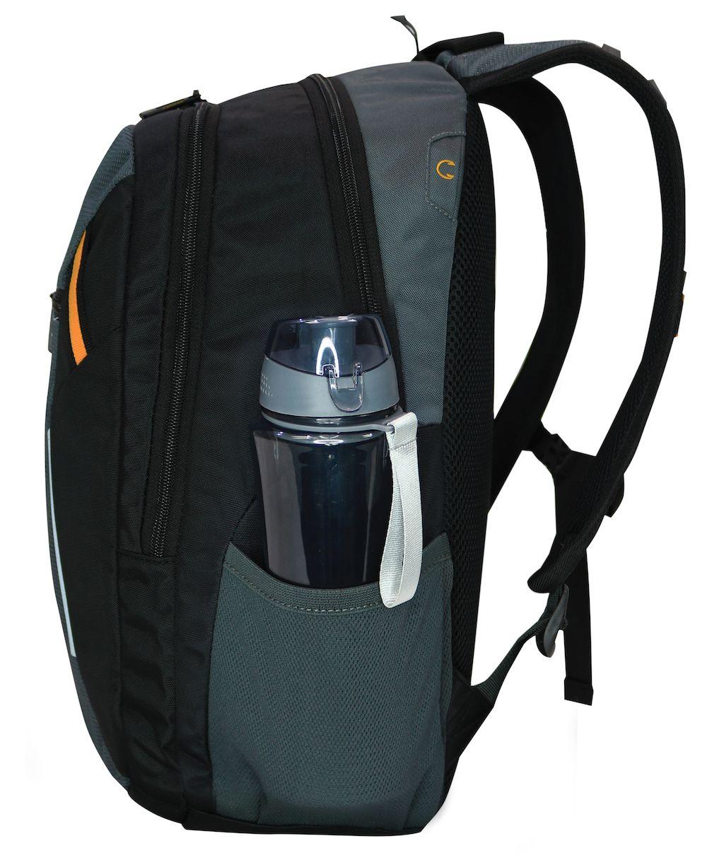 Mochila Tecnología Crosstrek USB Negra Gris Head-4