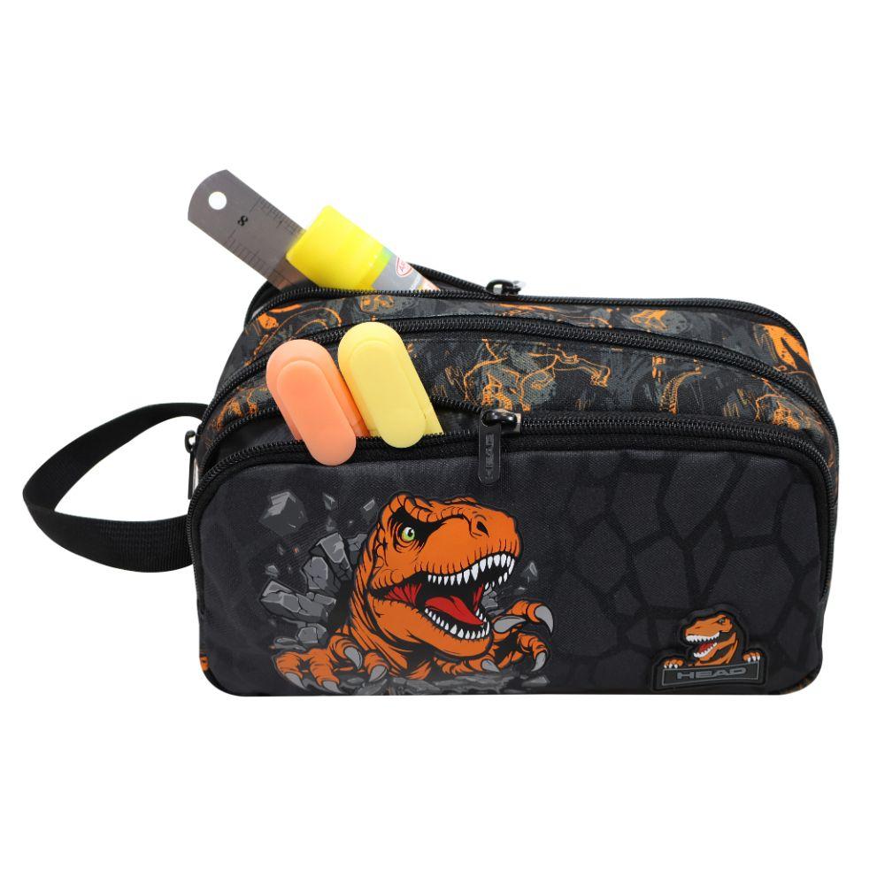Estuche Infantil Niño Atos Dino Naranjo Head-3
