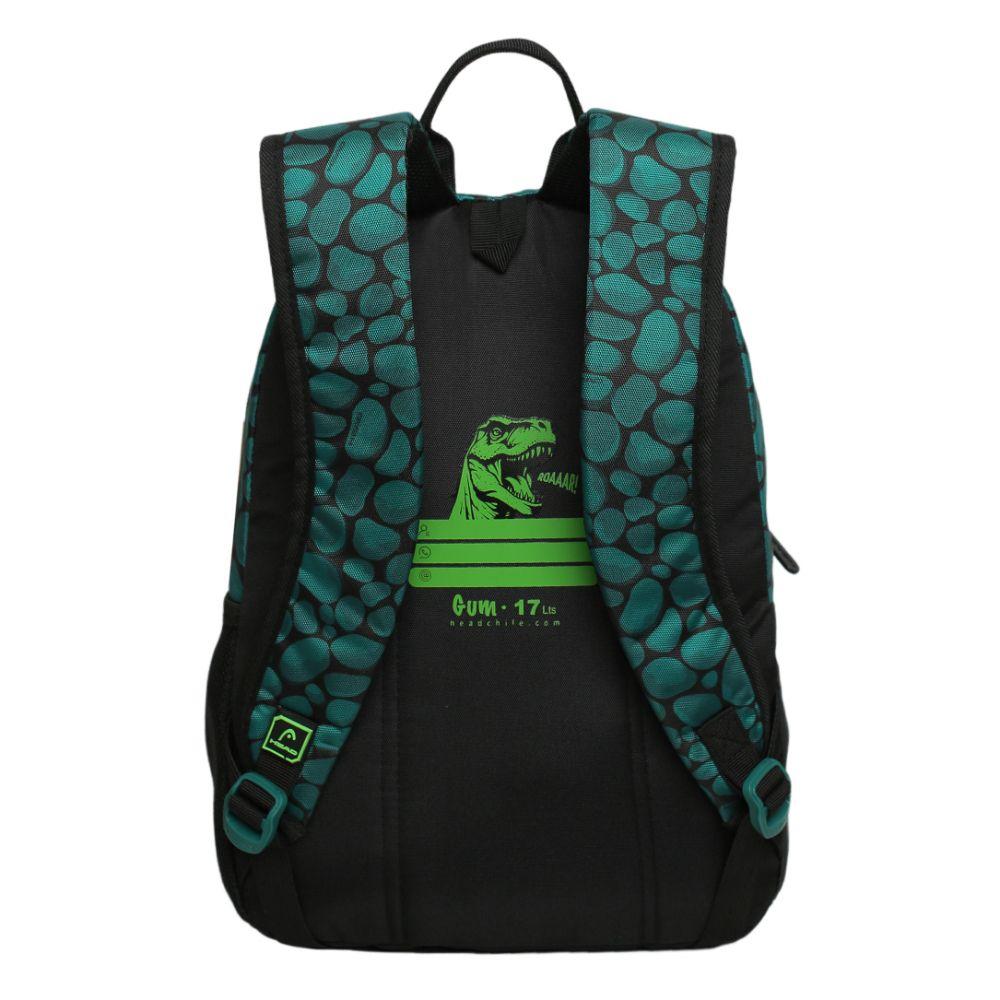 Mochila Infantil Niño Gum Dino Stone Verde Head-4