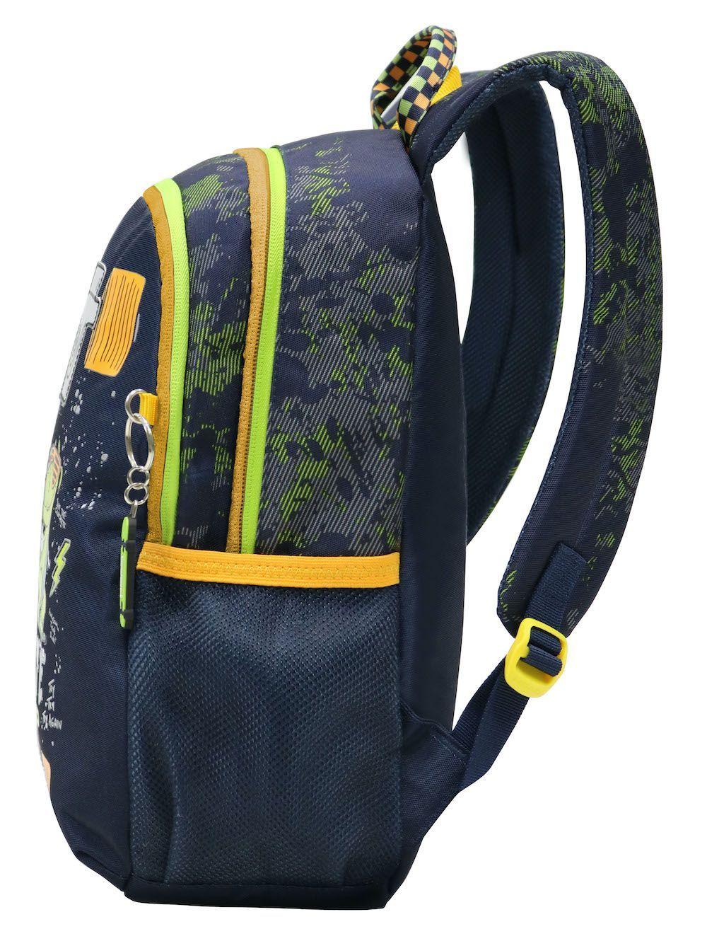 Mochila Bionica Cocodrilo Skate Azul Head-2