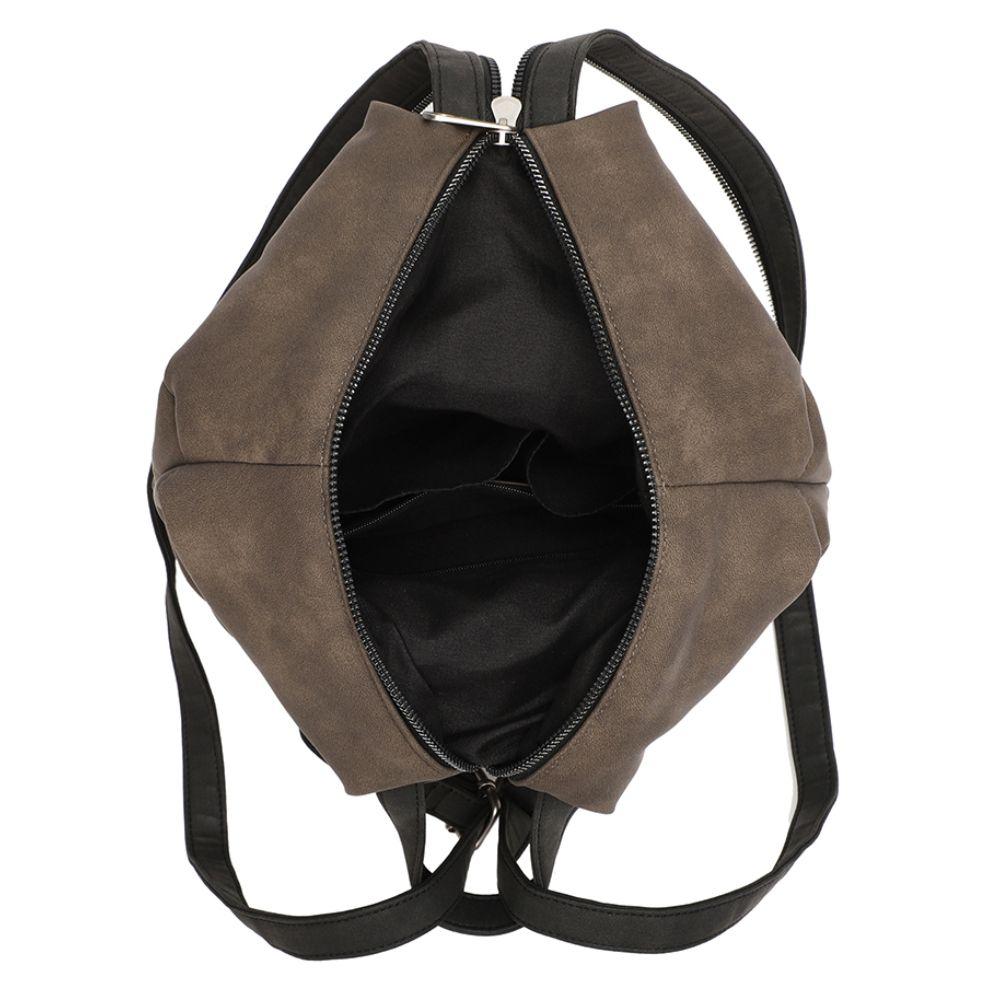 Mochila y Crossbody Amelie PU Café Calu-2