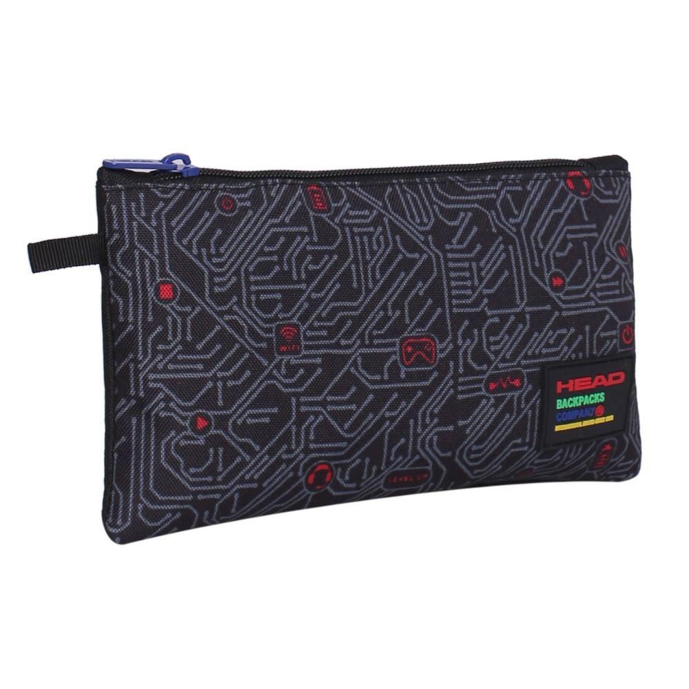 Pack Bakan Escolar Gamer Circuito Negro Head-3