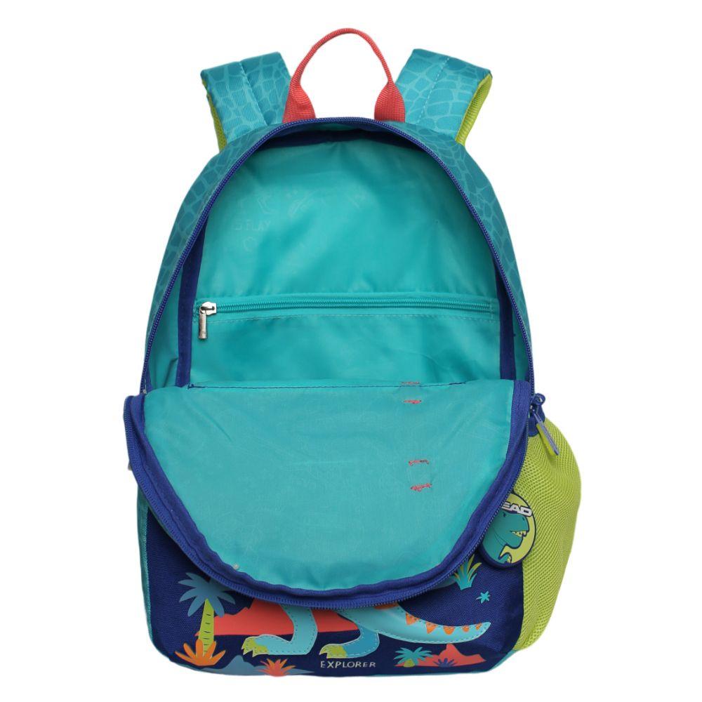 Mochila Infantil Niño Bionica Mix Dinos Azul Head-3