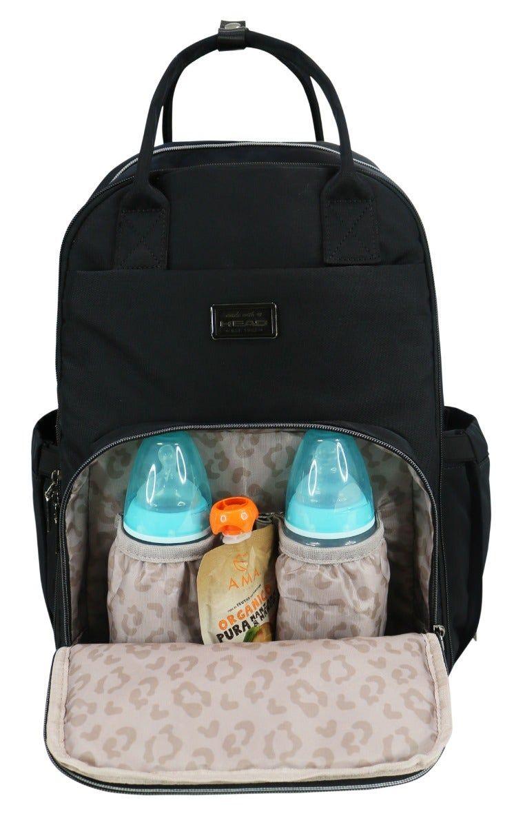 Mochila Maternal Flower Negra Head-2