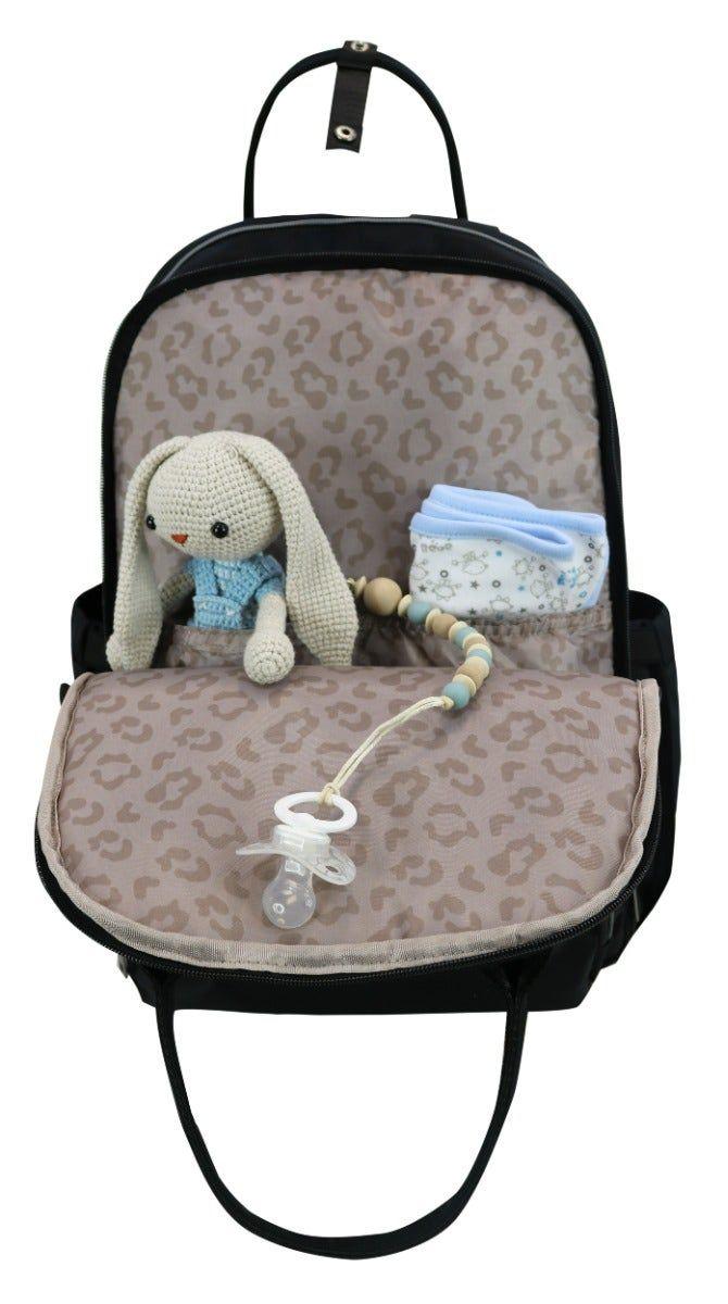 Mochila Maternal Flower Negra Head-3