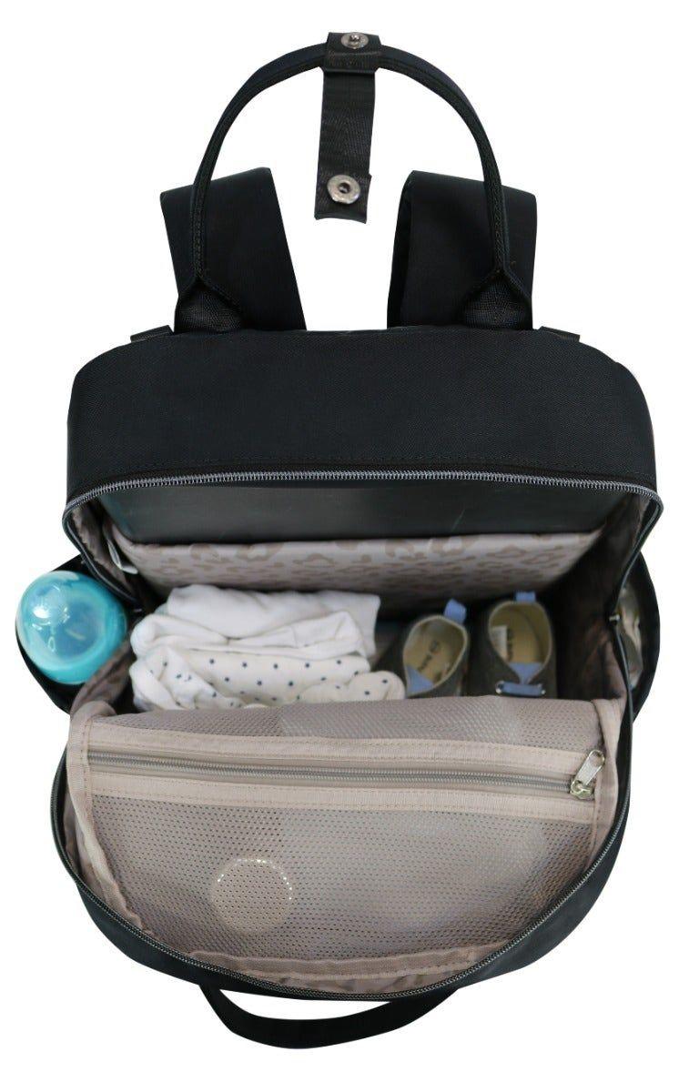 Mochila Maternal Flower Negra Head-4