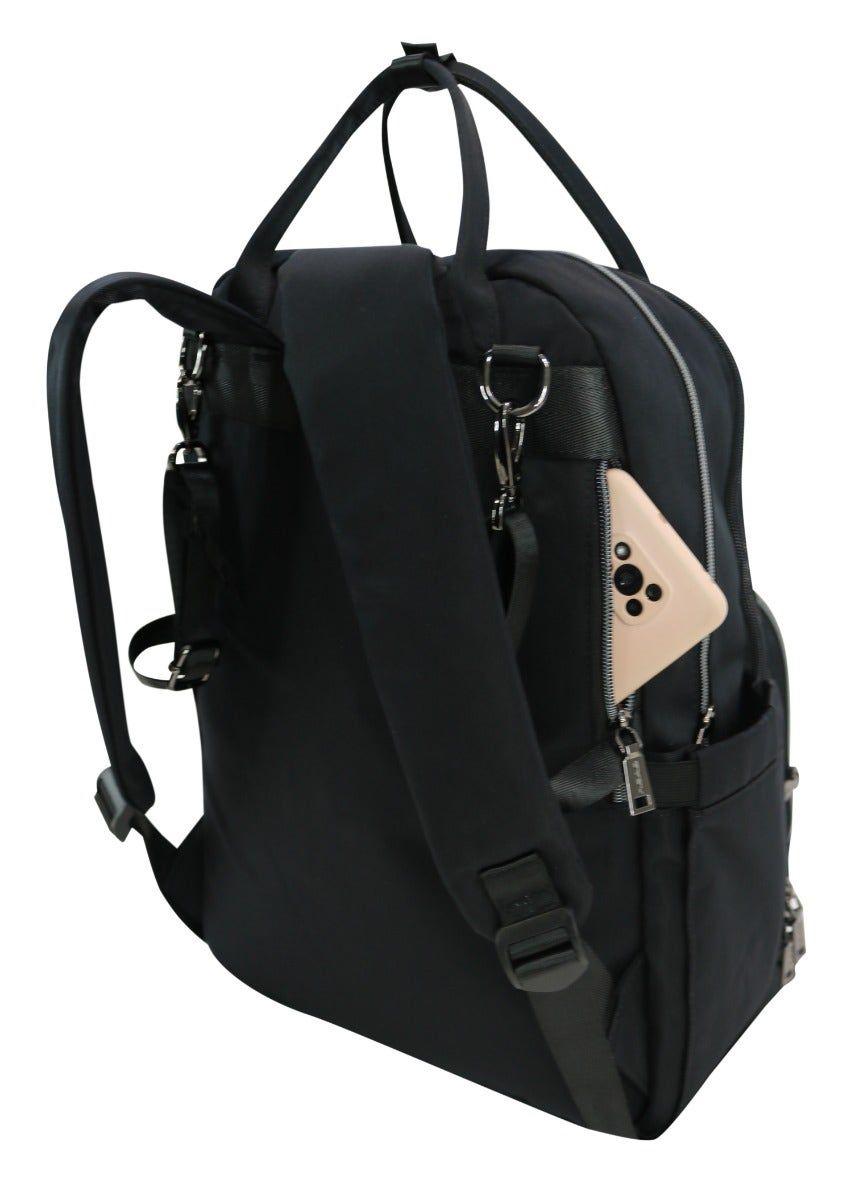 Mochila Maternal Flower Negra Head-5