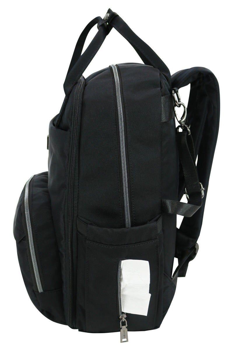 Mochila Maternal Flower Negra Head-6