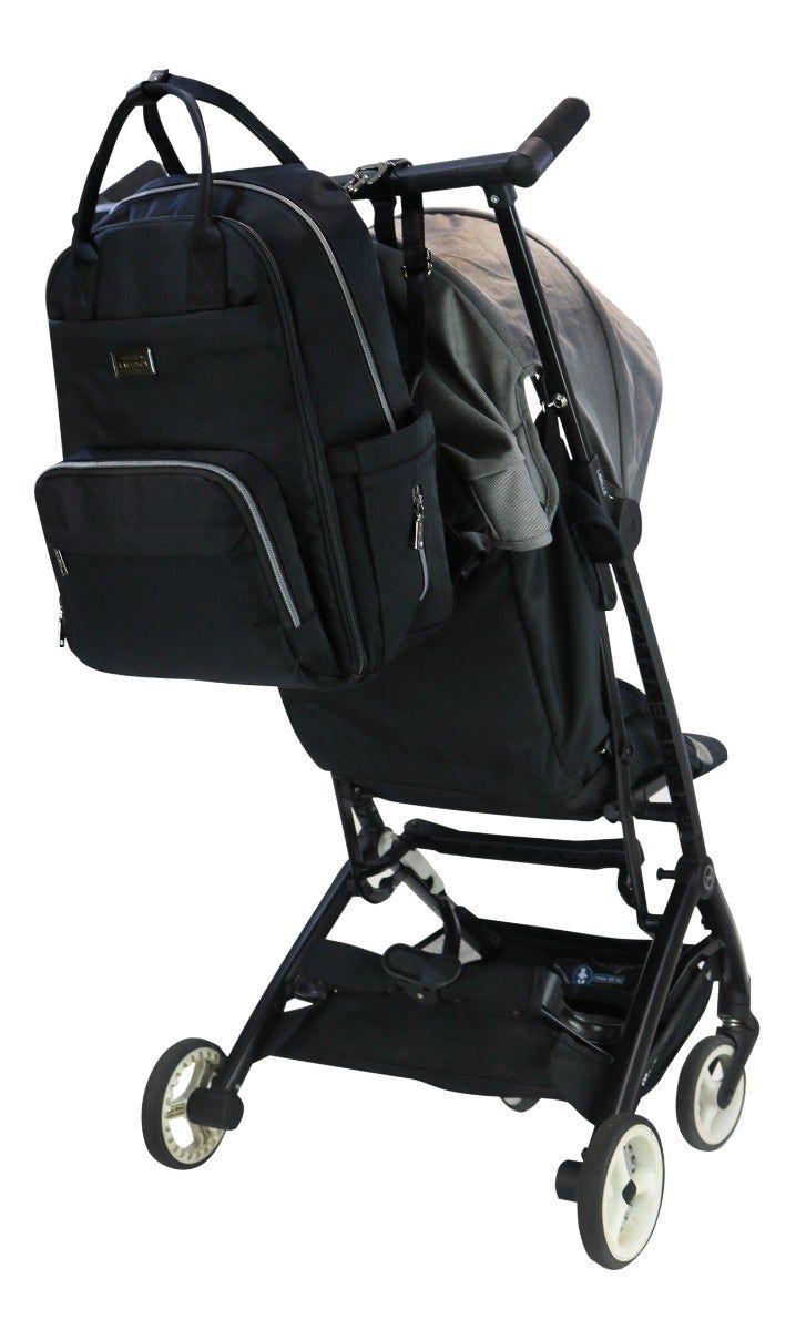 Mochila Maternal Flower Negra Head-7