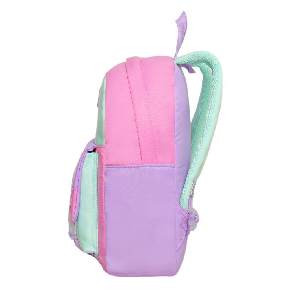 Mochila Infantil Niña Sweet Color Block Rosado Head-3