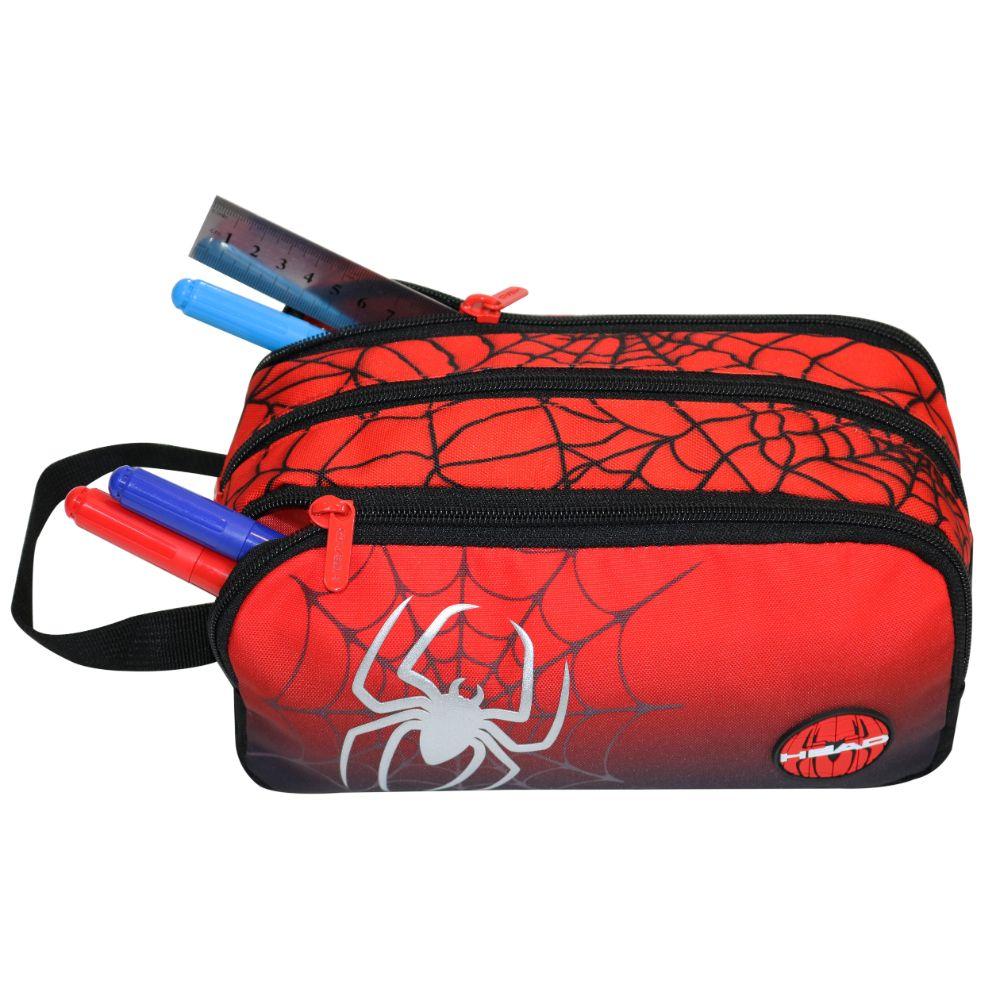 Estuche Infantil Hombre Atos Araña Rojo Head-2