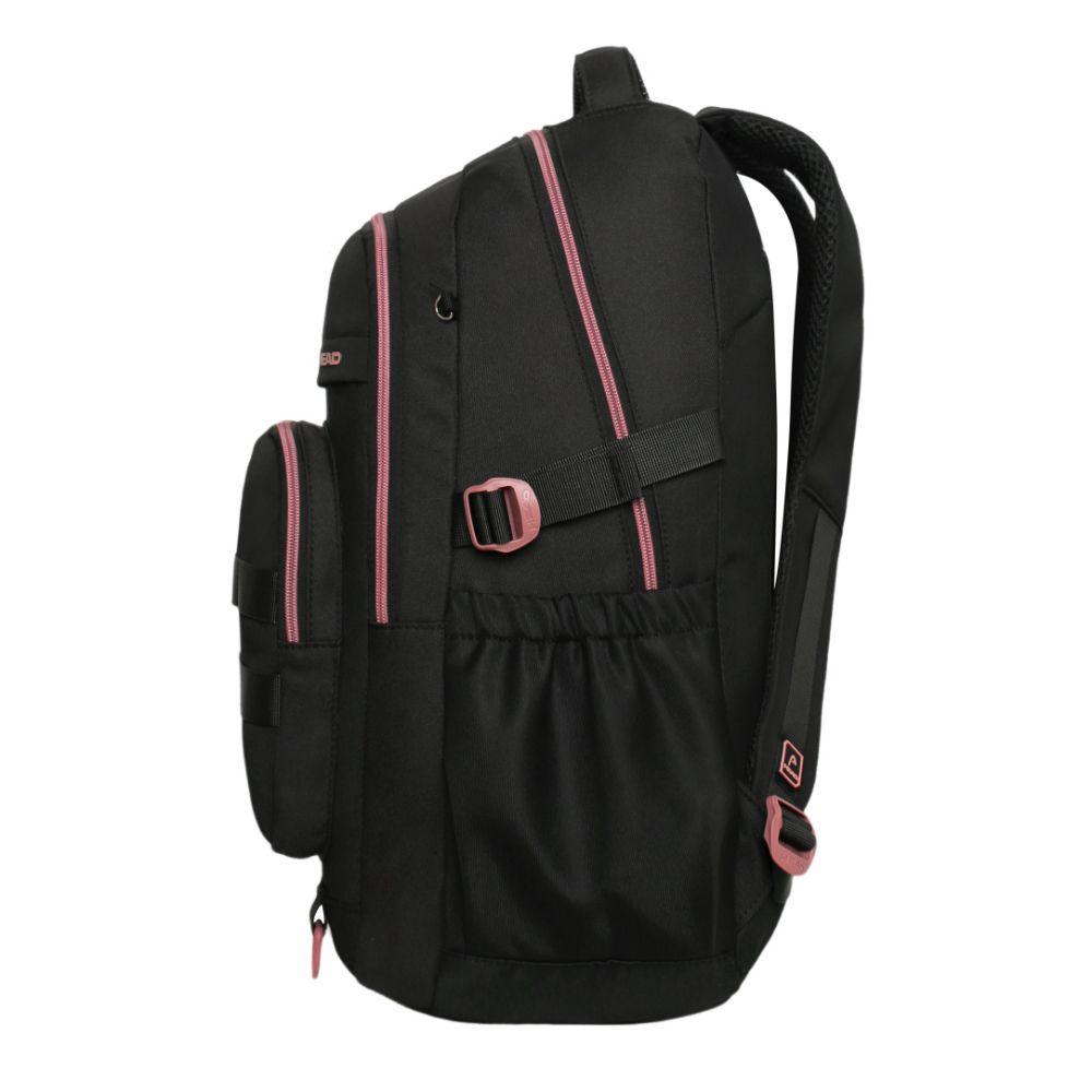 Mochila Mujer Utopia Sport Negro Rosado Head-4