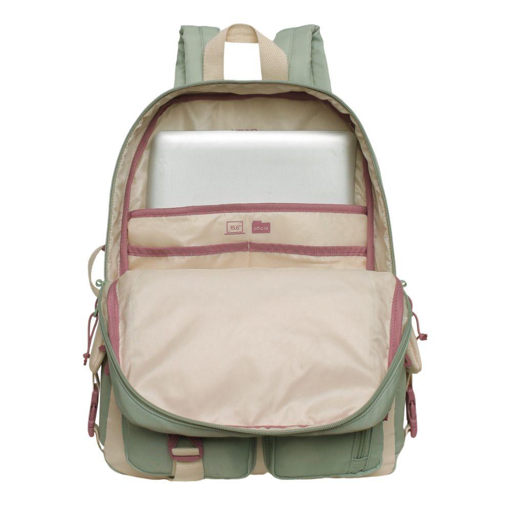 Mochila Mujer Kawaii Escalade Block Menta Morada Head-2