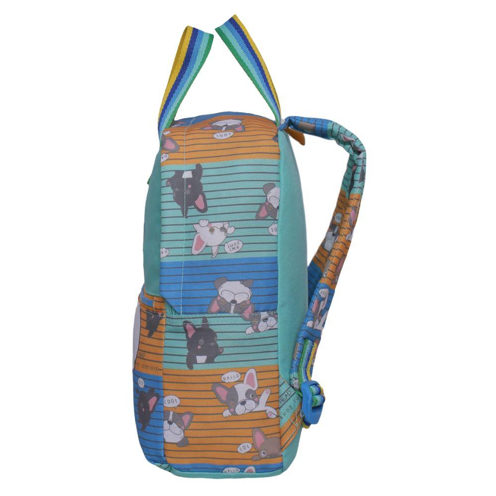 Mochila Fashion Infantil Pepa Bulldog Celeste Head-3