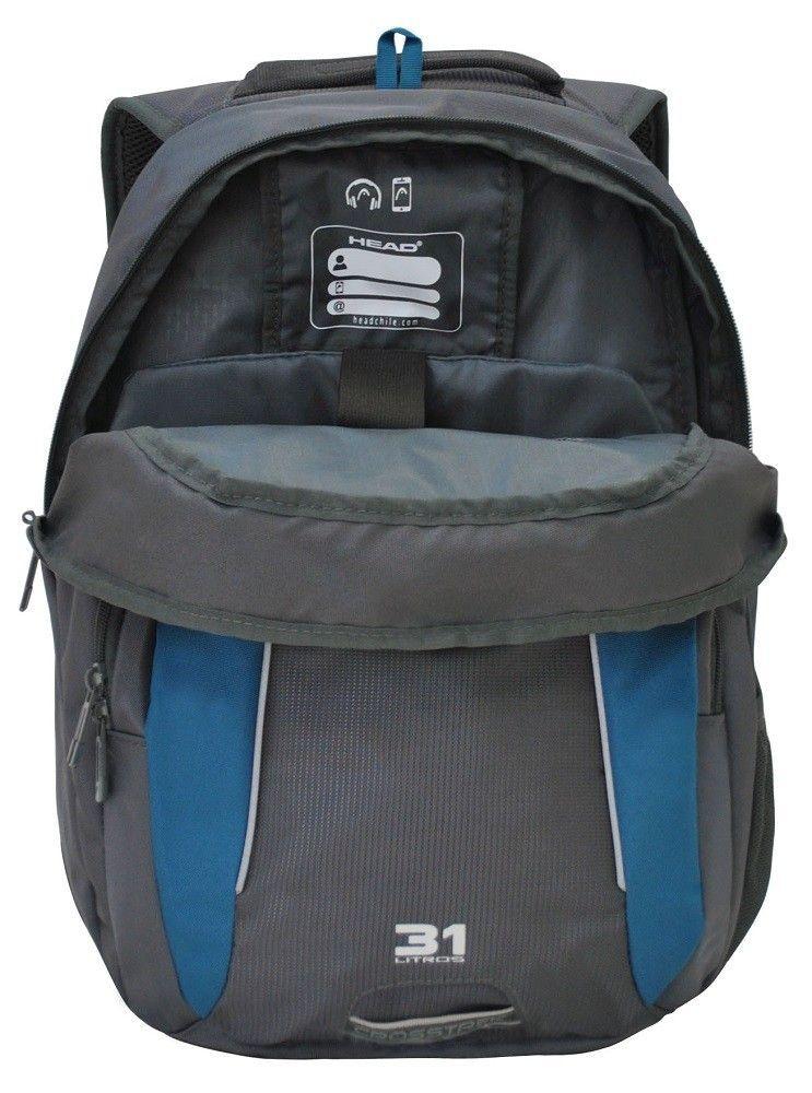 Mochila Tecnología Crosstrek Gris Turquesa Head   -2