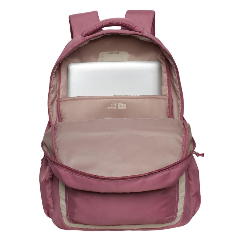 Mochila Mujer Qashqai Color Block Malva Head-2