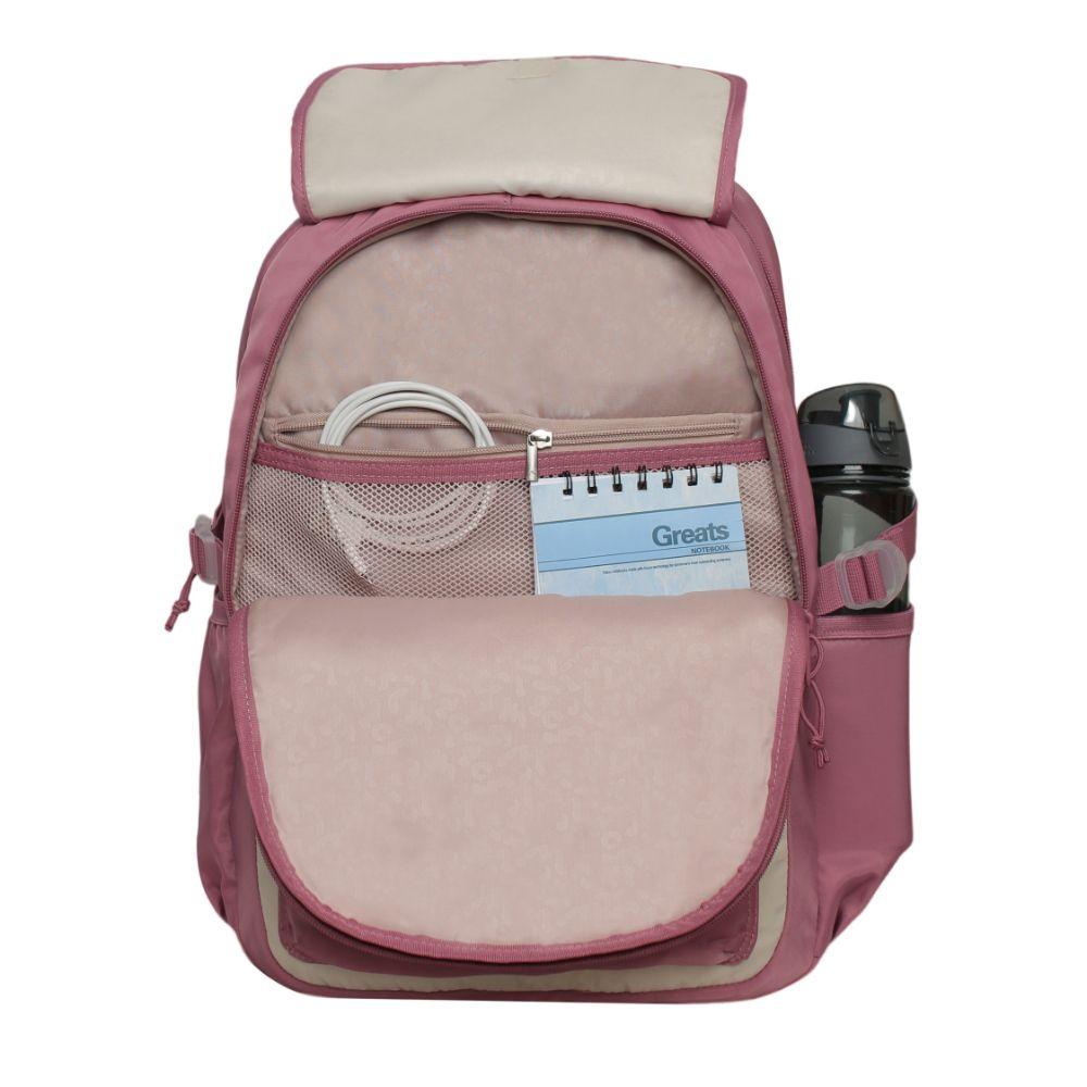 Mochila Mujer Qashqai Color Block Malva Head-3