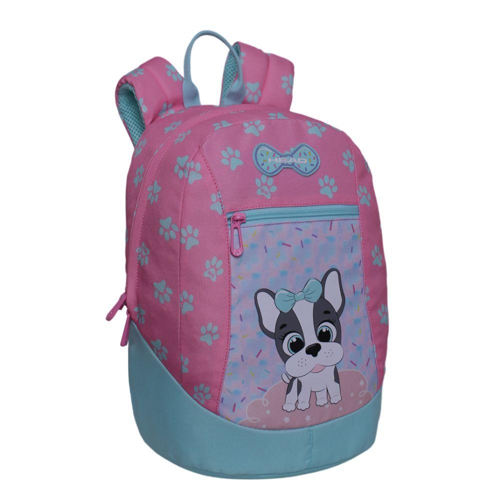 Mochila Escolar Khalessi Dog Huellitas Rosado Head-0