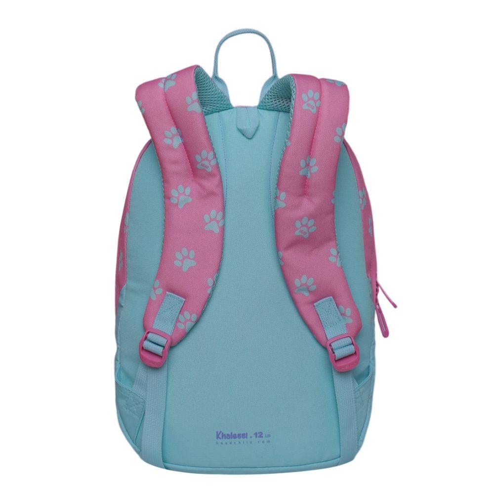 Mochila Escolar Khalessi Dog Huellitas Rosado Head-3