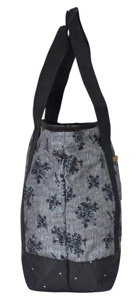 Cartera Bolso Shop Gris Negro Head   -3