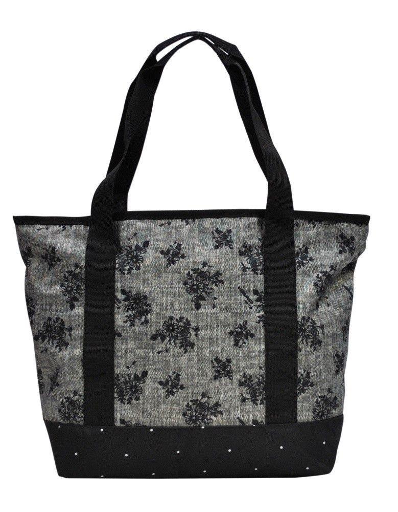 Cartera Bolso Shop Gris Negro Head   -2