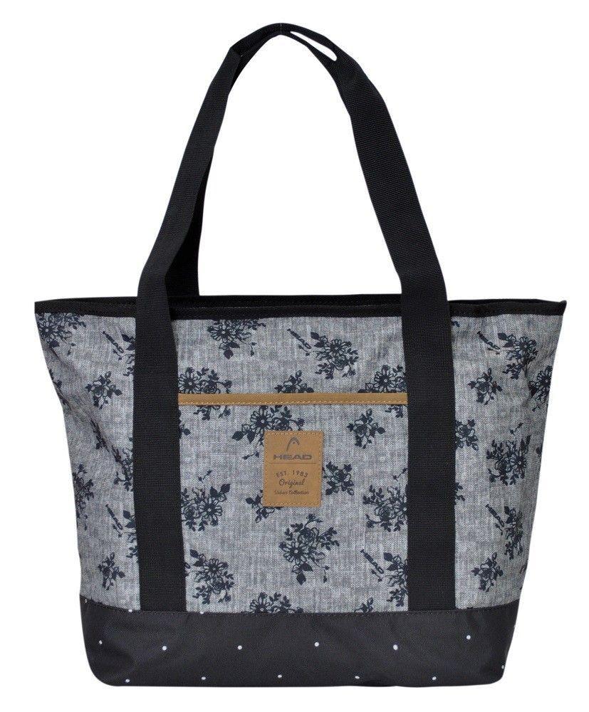 Cartera Bolso Shop Gris Negro Head   -1