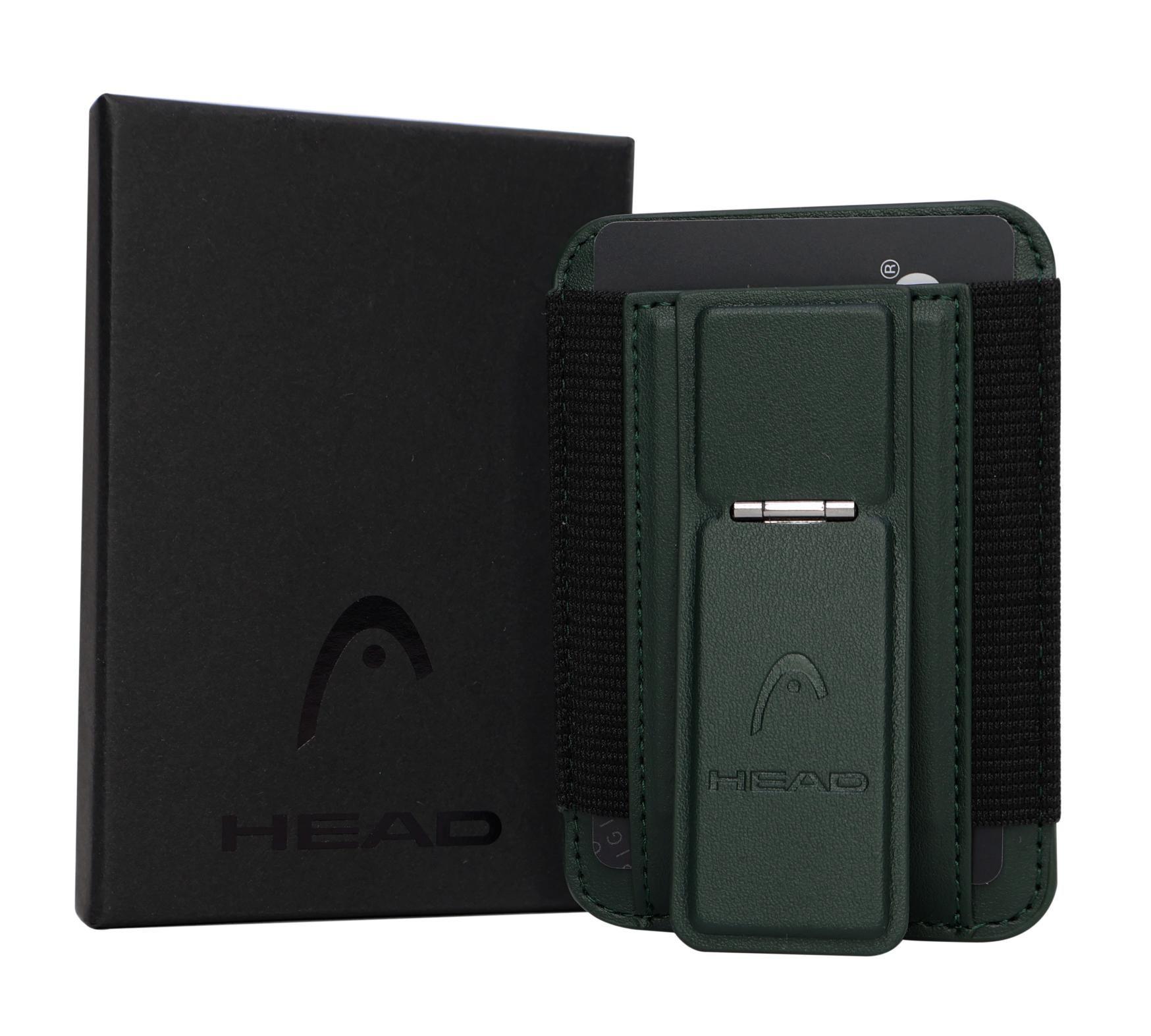 Billetera Tarjetero Elástico Magnético Boxter Verde Head-0