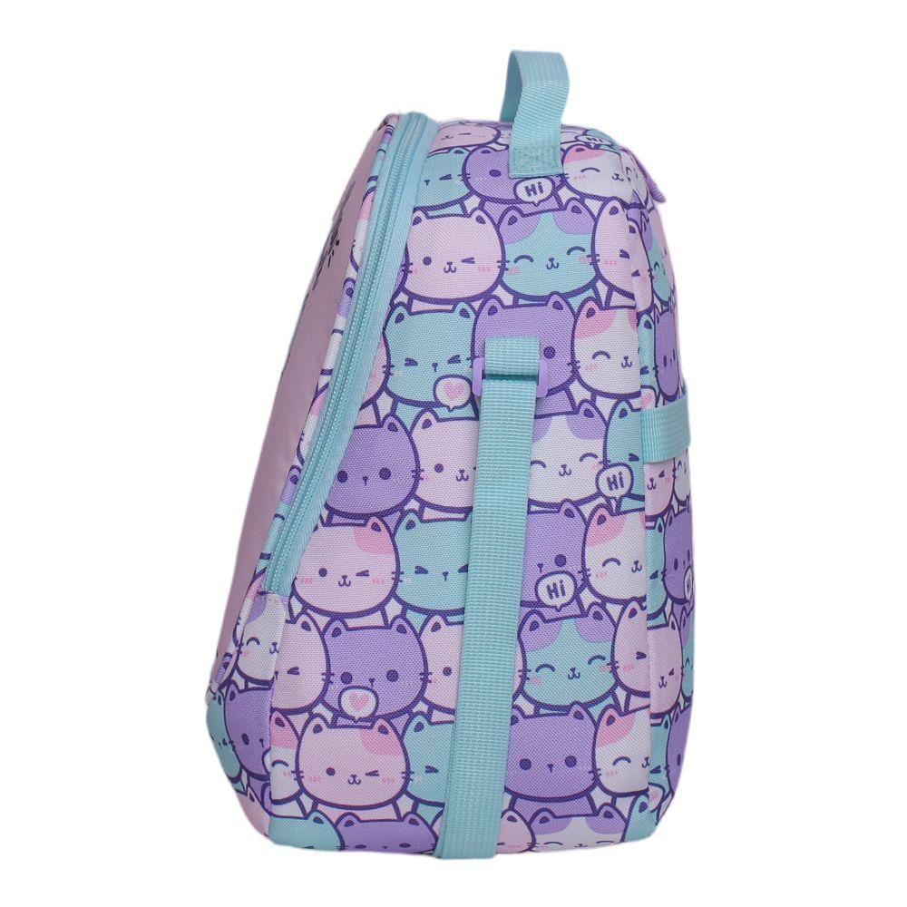 Lonchera Térmica Grey Gato Pastel Lila Head-2