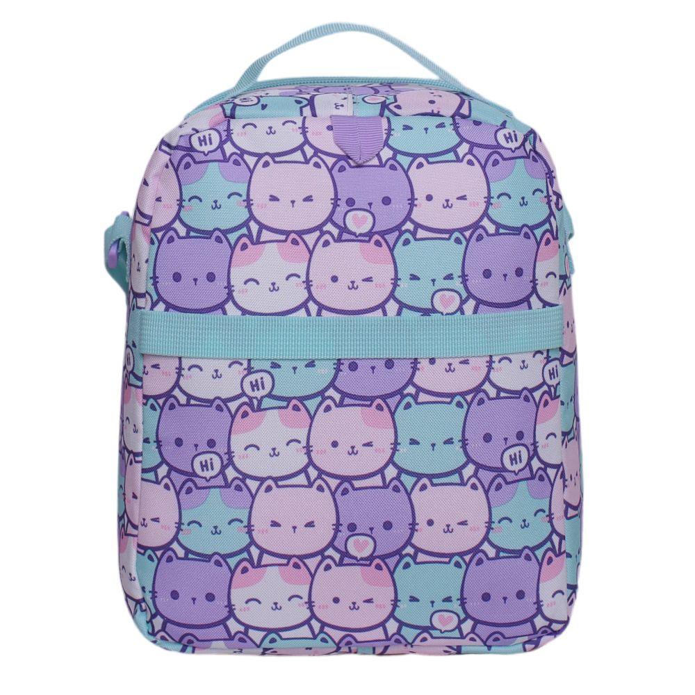 Lonchera Térmica Grey Gato Pastel Lila Head-3