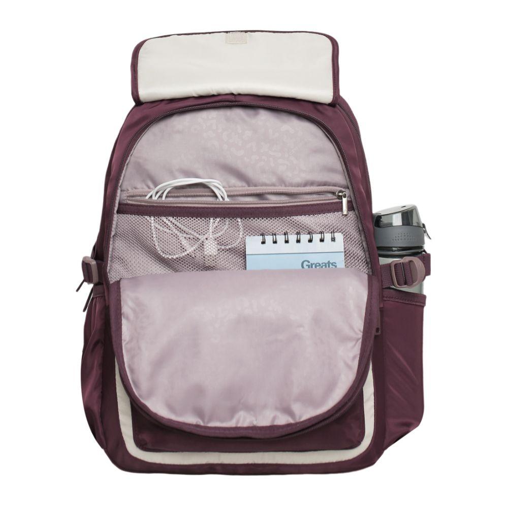Mochila Mujer Qashqai Block Burdeo Head-3