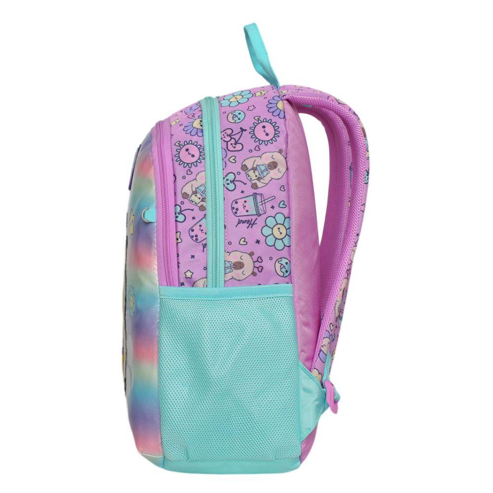 Mochila Infantil Niña Bionica Capibara Morado Head-3