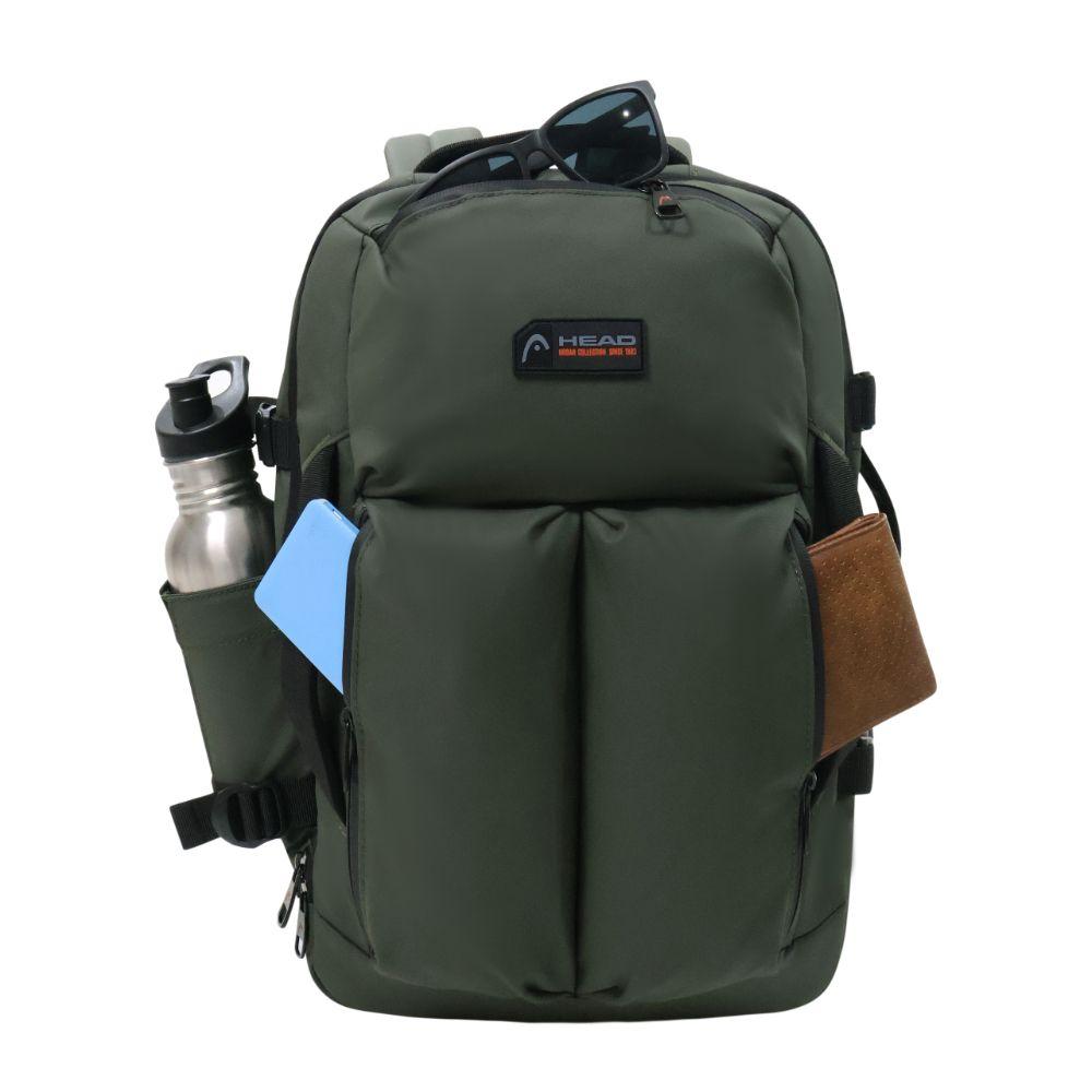 Mochila de Viaje Expandible Shark Waterproof Verde Head-2