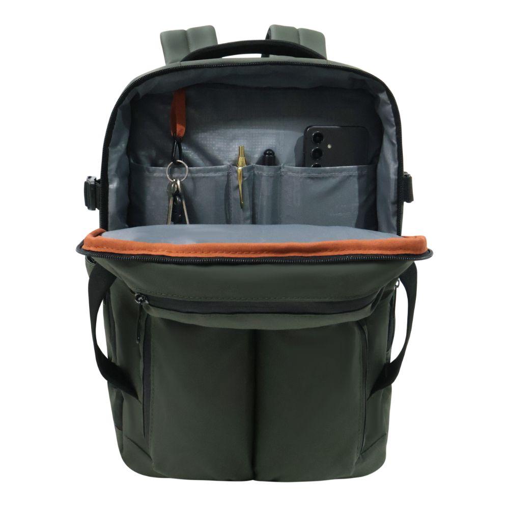 Mochila de Viaje Expandible Shark Waterproof Verde Head-3