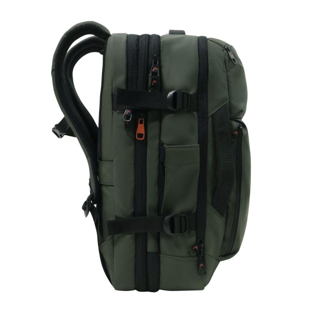 Mochila de Viaje Expandible Shark Waterproof Verde Head-6