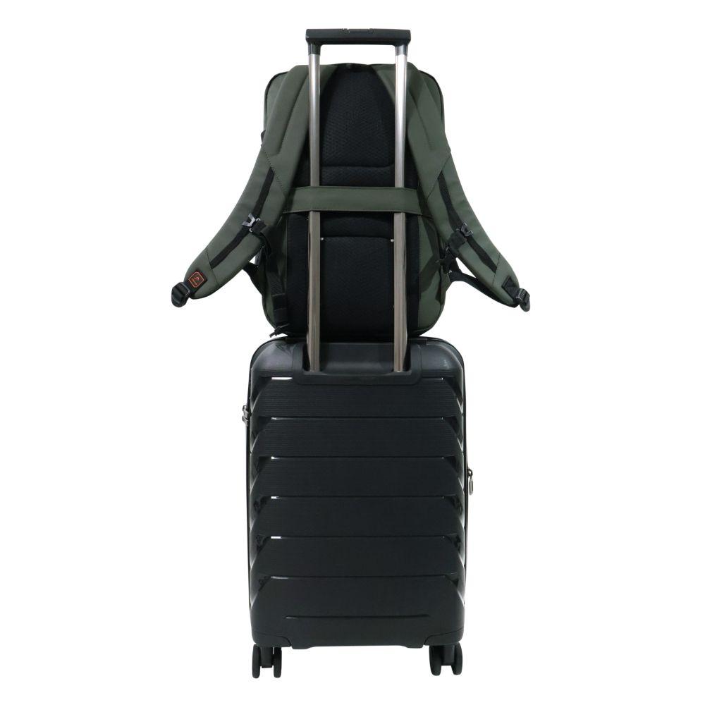 Mochila de Viaje Expandible Shark Waterproof Verde Head-9