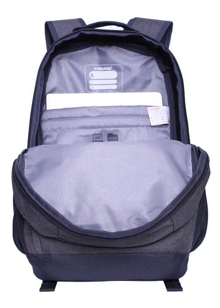 Mochila Porta Laptop Huracan Gris Melange Head   -2