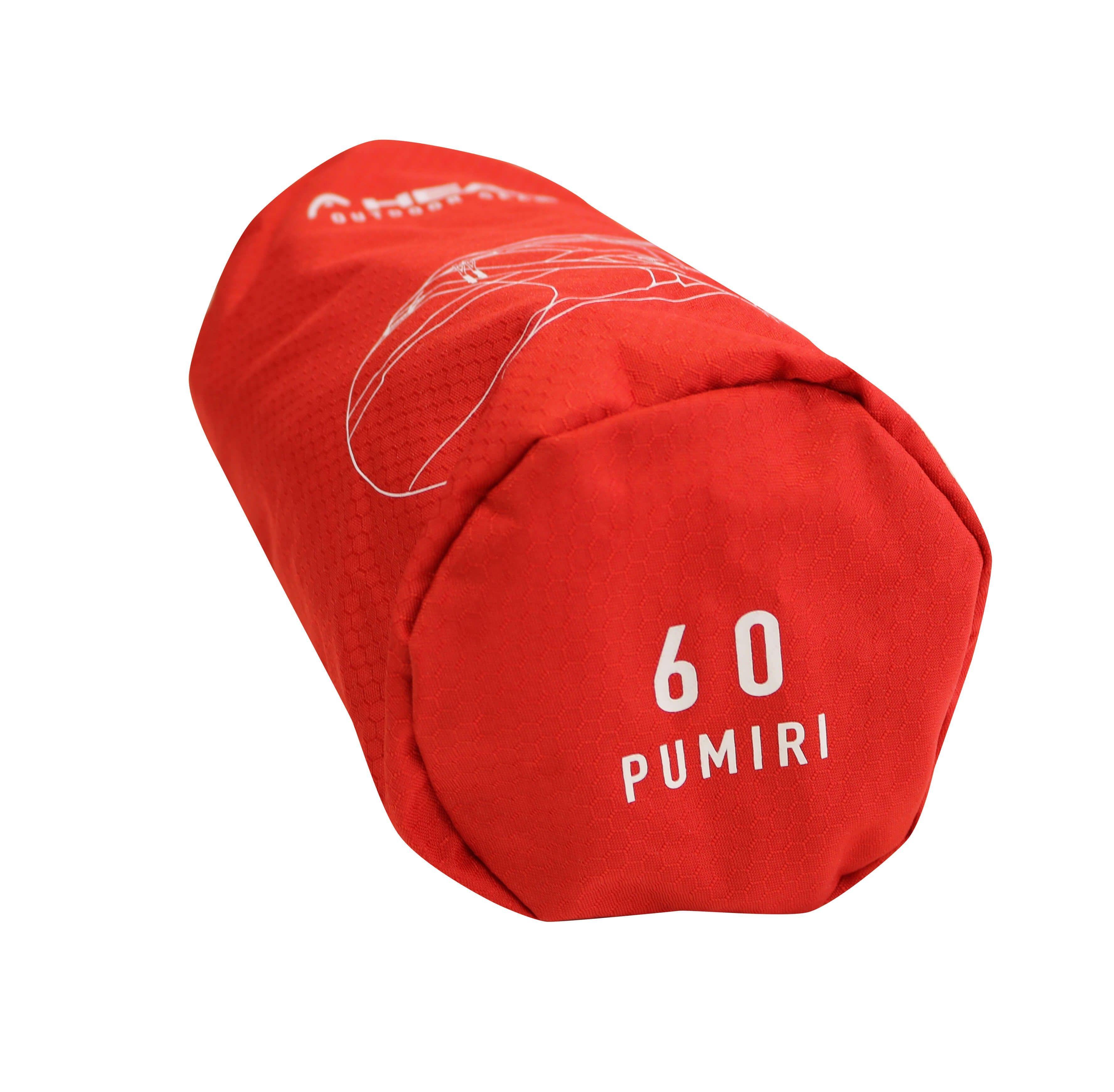 Bolso Outdoor Pumiri 60 Compactable Rojo Head  -3