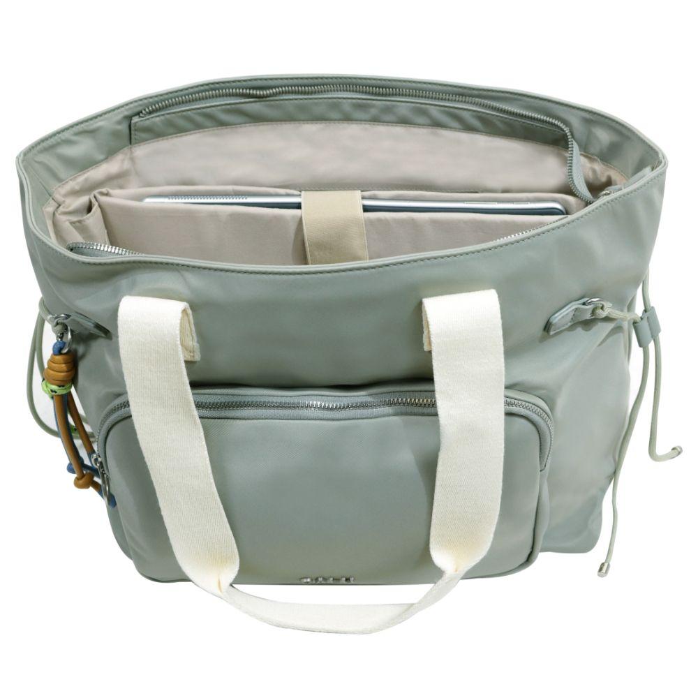 Cartera Tote Amplia Ginger Dusty Verde Calu-3