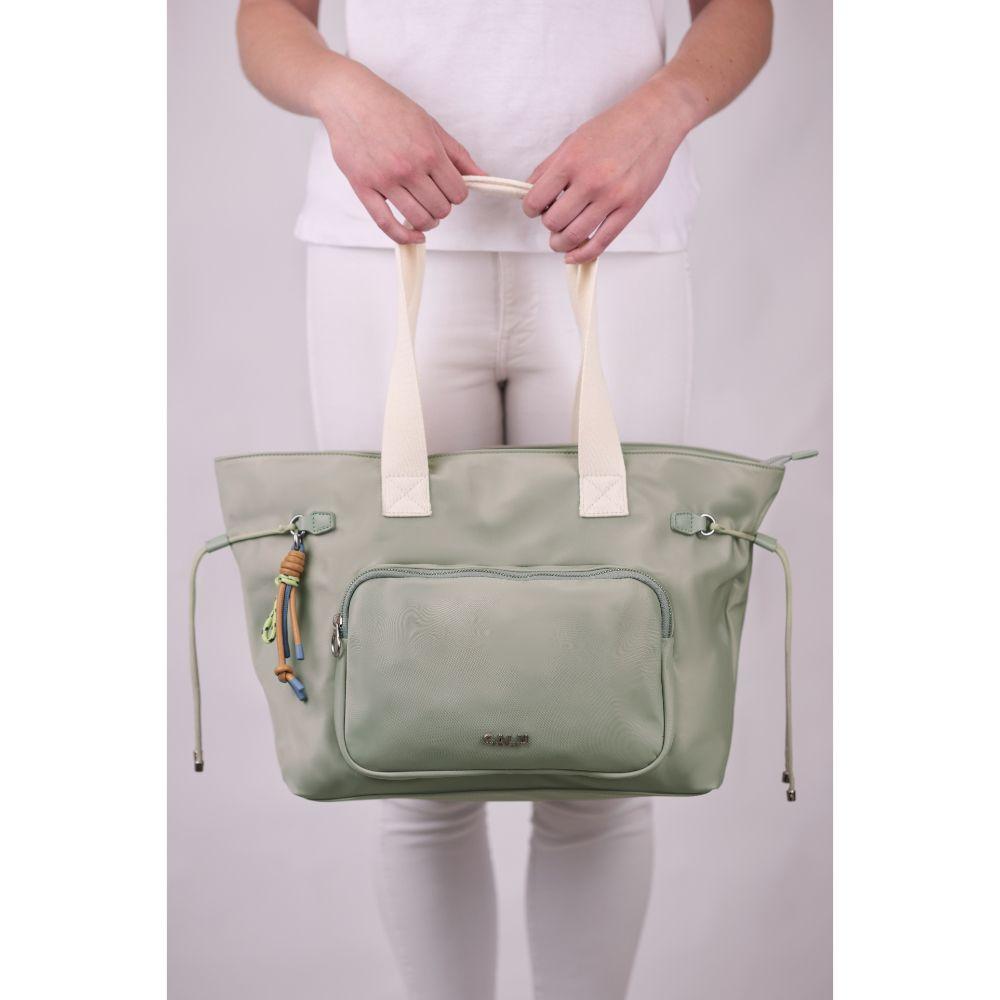 Cartera Tote Amplia Ginger Dusty Verde Calu-5