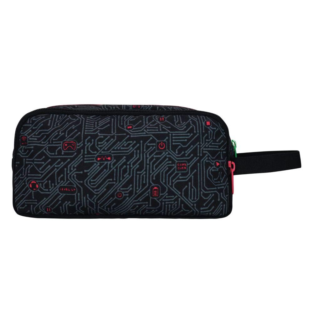 Estuche Grande Atos Gamer Circuito Negro Head-3