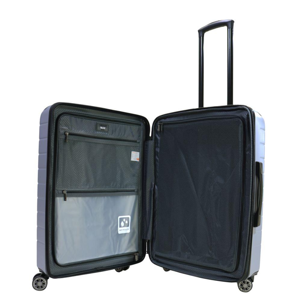 Maleta Viaje Amsterdam Mediana Expandible Plata Head-2