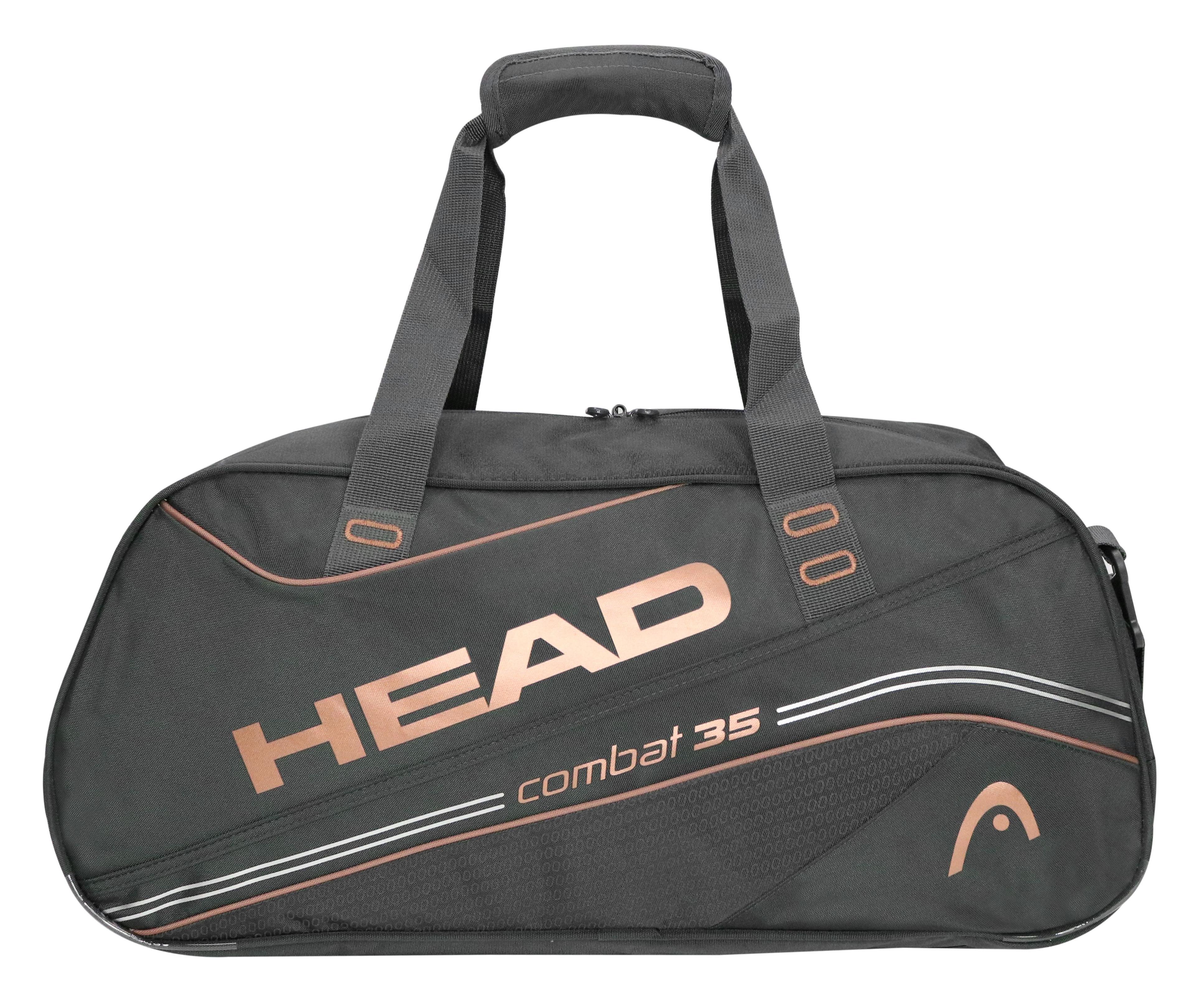 Bolso Deportivo New Combat 35 Negro Gris Head-1