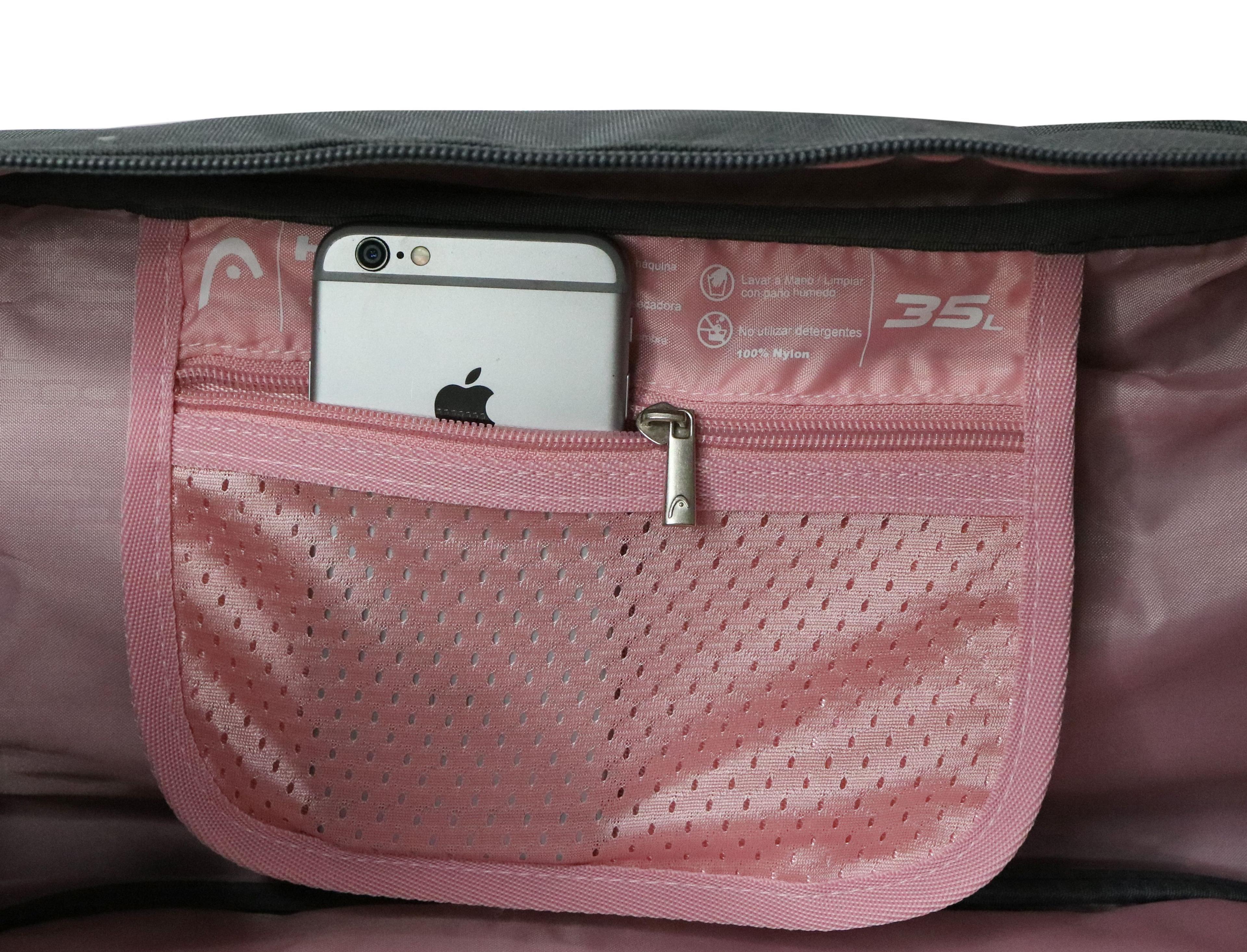 Bolso Deportivo New Combat 35 Negro Gris Head-2