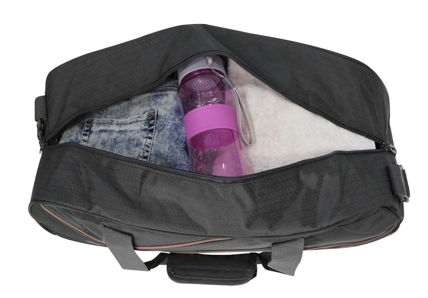 Bolso Deportivo New Combat 35 Negro Gris Head-4