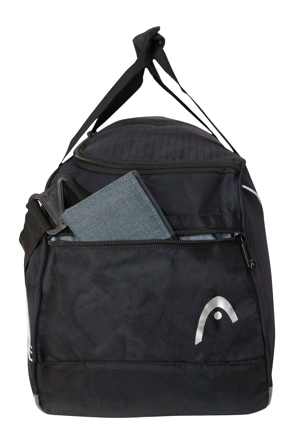 Bolso Deportivo New Combat 55 Negro Plata Head-4