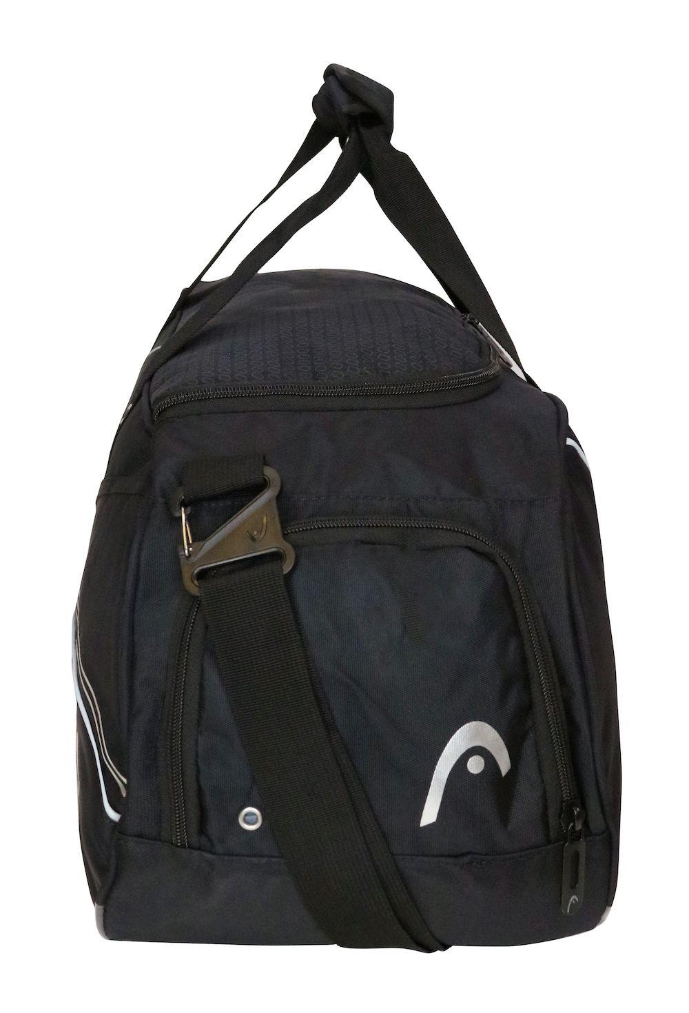 Bolso Deportivo New Combat 55 Negro Plata Head-5