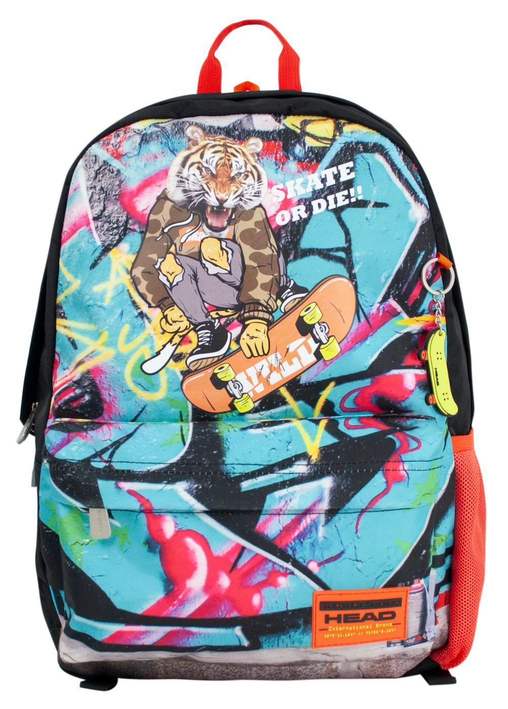 Mochila Infantil Play 20 Skate Negro Head-1