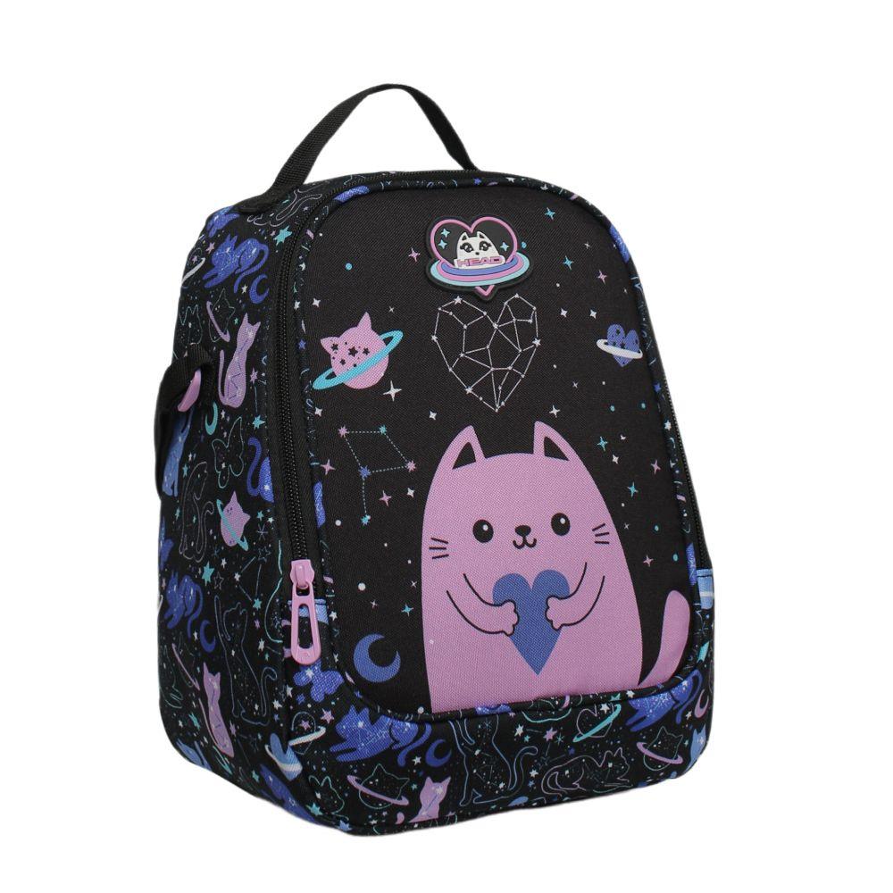 Lonchera Termica Grey Space Cat Negro Head-0