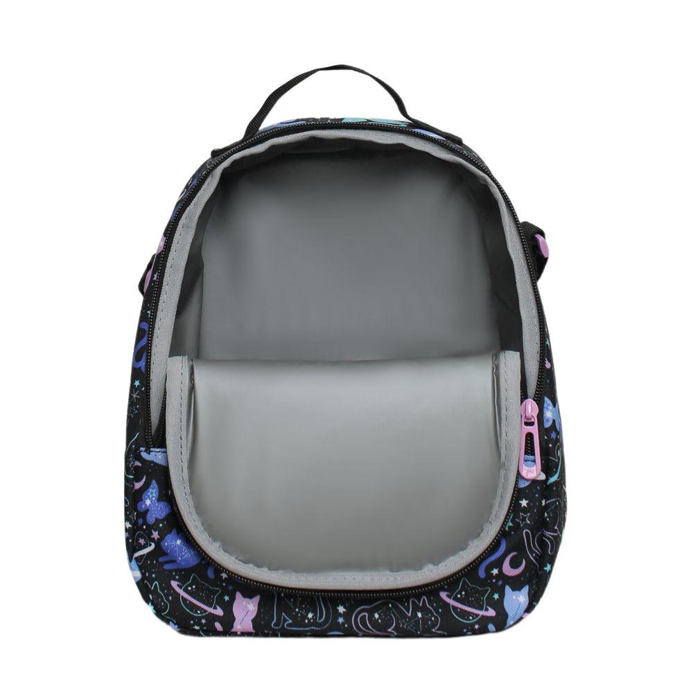 Lonchera Termica Grey Space Cat Negro Head-2