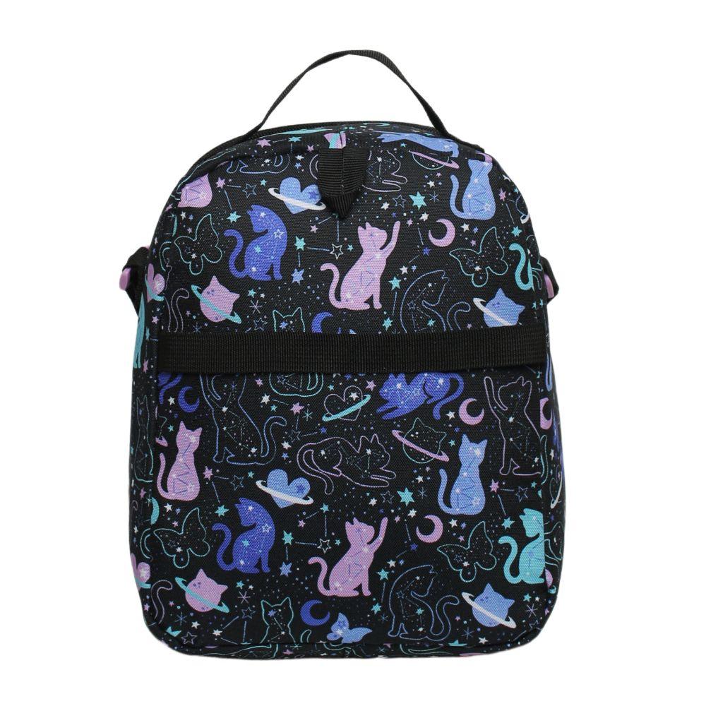 Lonchera Termica Grey Space Cat Negro Head-4